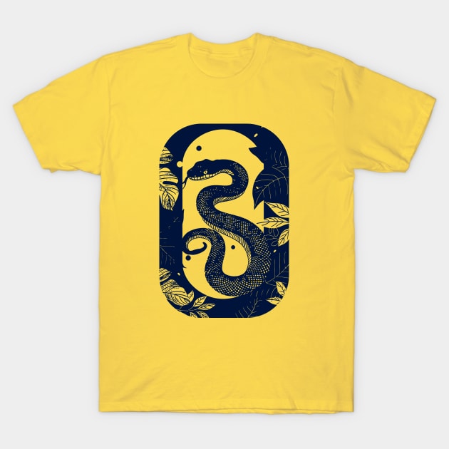 Serpent and leaves T-Shirt by AnnArtshock